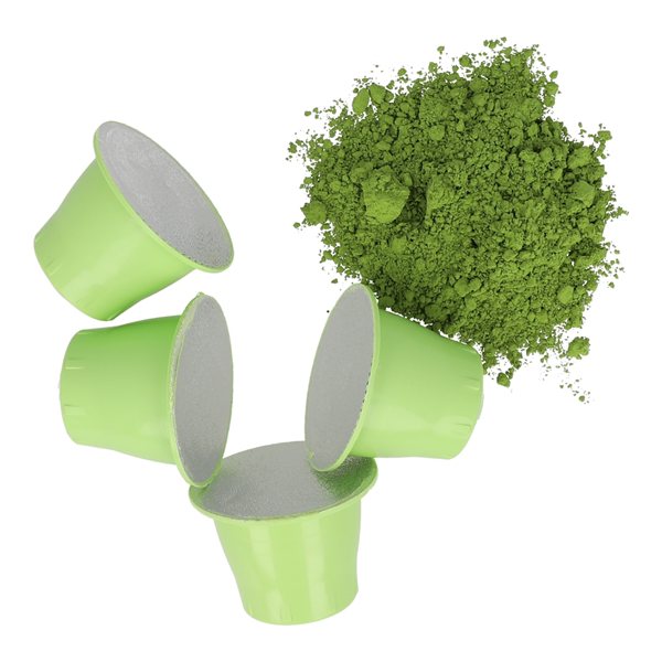 Cápsulas de Matcha Japonés Uji Orgánico para Nespresso-izquierda