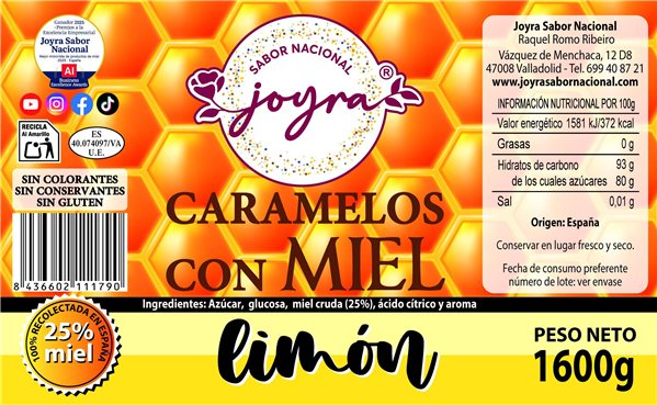 Caramelos con miel y limón - 1600 gr.-detalle