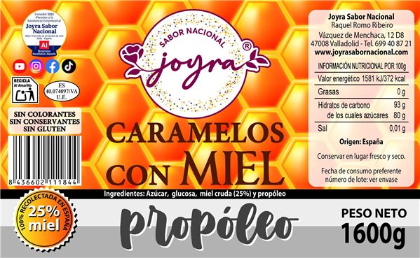 Caramelos con miel y propóleo - 1600 gr.-detalle