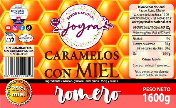 Caramelos con miel y romero - 1600 gr.-detalle