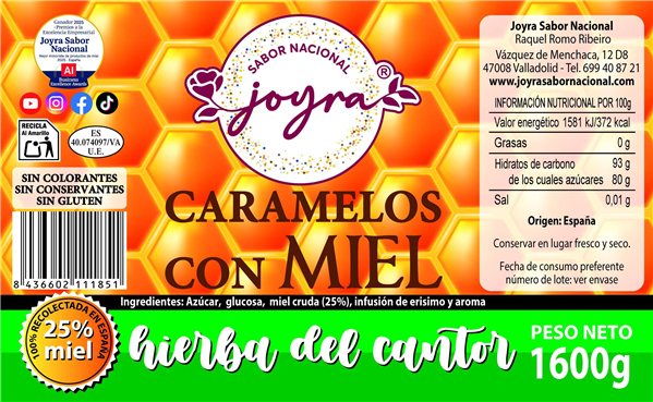 Caramelos de Miel con Hierba del Cantor - 1600 gr.-detalle