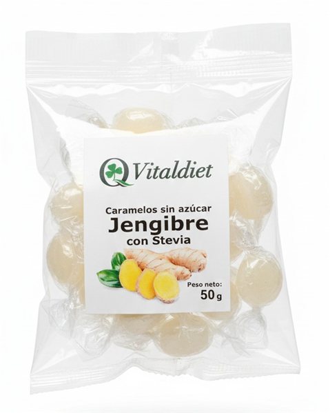 Bonbons au gingembre avec stévia 50 g-detalle