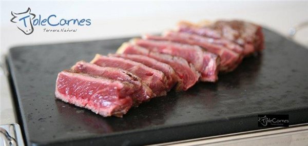 Stone-cooked matured beef-detalle