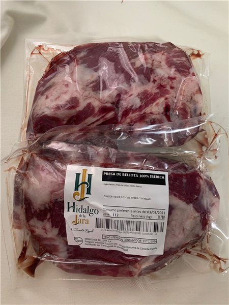 Carne de cerdo de bellota 100% ibérica con DOP Los Pedroches-detalle