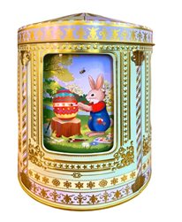 La traducción al alemán de "Carrusel Musical Conejitos" es "Musik-Karussell Hasen".