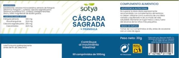 CASCARA SAGRADA 500 MG 100 COMP-lateral