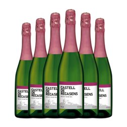 Castell de Recasens Cava 75 cl Espumoso Rosado (Caja de 6 unidades)