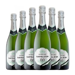 Castell d'Or Sparkling — Espumoso 75 cl 0.0 Cero Cero Sin Alcohol Espumoso Blanco (Caja de 6 unidades)