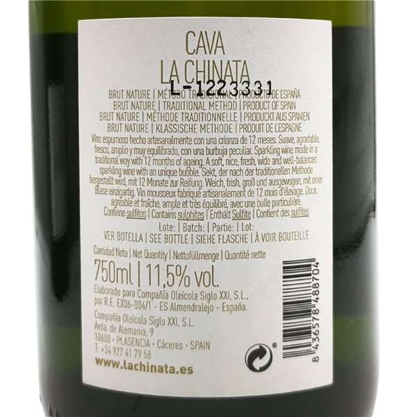 Champagne brut nature 'La Chinata'-detalle