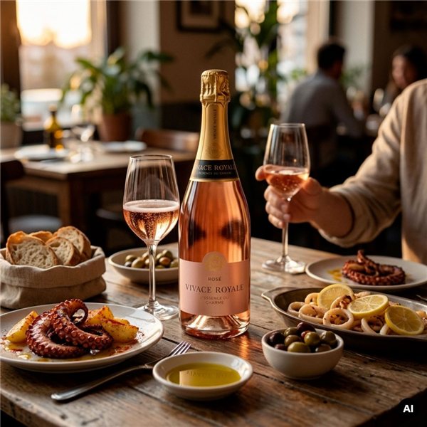 Cava Vivace Royale Demi Sec Rose-detalle