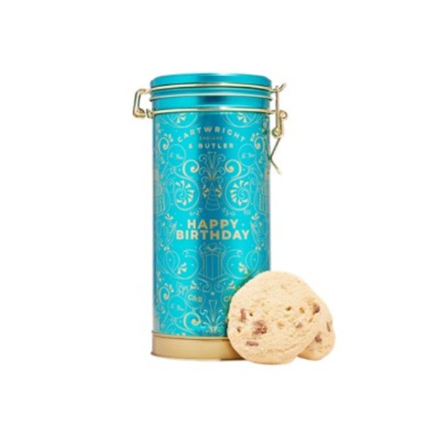 C&B HAPPY BIRTHDAY MUSICAL TIN CHOC BISC-lateral