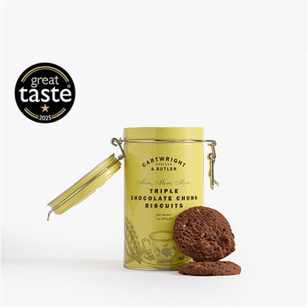 C&amp;B TIN TRIPLE CHOC CHUNK KEKSE 200 GR-lateral