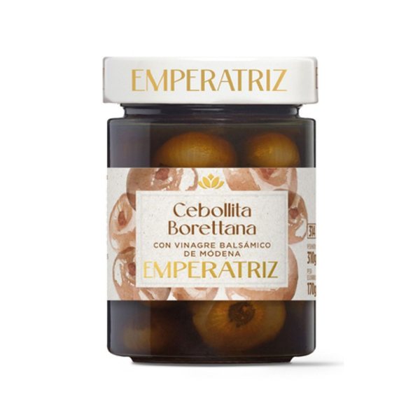 Cebollita Borettana en vinaigre balsamique de Modène 314 ml Emperatriz.-detalle
