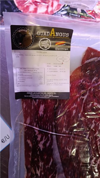 Premium Rindfleisch-Cecina von Angus-Rindern aus Guadalajara - Über 90 g-detalle