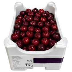 Cerezas del Jerte Sin Rabo Calibre 28-30 – Caja de 2 kg