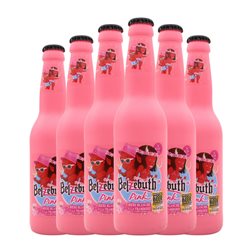 Cerveza Belzebuth Pink — Rosado, Blanche — Blanca Botellín Tercio 33 cl (Caja de 6 unidades)
