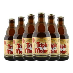 Cerveza Brasserie du Bocq Moine Triple Malt — Triple Malta Botellín Tercio 33 cl (Caja de 6 unidades)