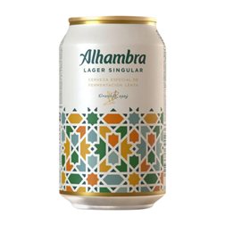 Cerveza Caja de 24 unidades Alhambra Lager Lata 33 cl