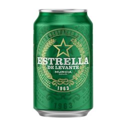 Cerveza Caja de 24 unidades Estrella de Levante Lager Lata 33 cl