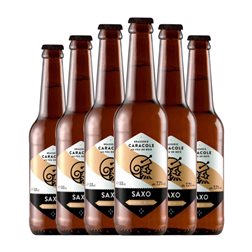 Cerveza Caracole Saxo Blonde — Rubia Botellín Tercio 33 cl (Caja de 6 unidades)