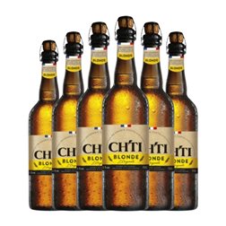Cerveza Castelain. Ch'Ti Blonde — Rubia 75 cl (Caja de 6 unidades)
