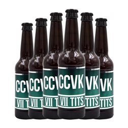 Cerveza CCVK VII TITS Botellín Tercio 33 cl (Caja de 6 unidades)