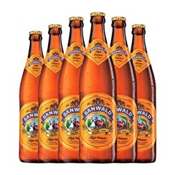 Cerveza Dinkelacker-Schwaben Sanwald Hefe Botella Medium 50 cl Weizenkorn — Trigo (Caja de 6 unidades)