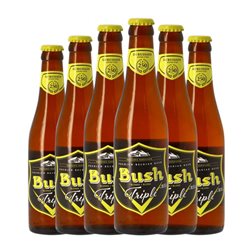 Cerveza Dubuisson Bush Triple Malt — Triple Malta Botellín Tercio 33 cl (Caja de 6 unidades)
