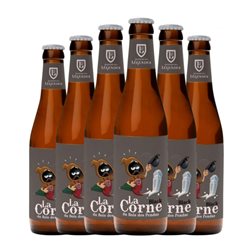 Cerveza Ebly La Corne Black Dark Ale — Oscura Botellín Tercio 33 cl (Caja de 6 unidades)