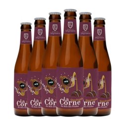 Cerveza Ebly La Corne Hiver Quadruple Malt — Cuádruple Malta Botellín Tercio 33 cl (Caja de 6 unidades)