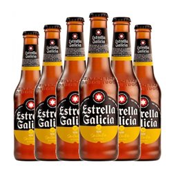 Cerveza Estrella Galicia Botellín Tercio 33 cl Sin Gluten (Caja de 6 unidades)