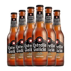 Cerveza Estrella Galicia Tostada Botellín 25 cl 0.0 Cero Sin Alcohol (Caja de 6 unidades)