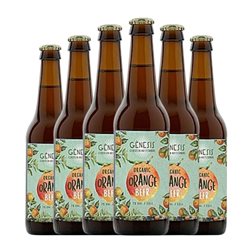 Cerveza Génesis Orange Amber — Ámbar Botellín Tercio 33 cl (Caja de 6 unidades)