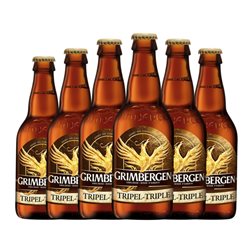 Cerveza Grimbergen Triple Malt — Triple Malta Botellín Tercio 33 cl (Caja de 6 unidades)