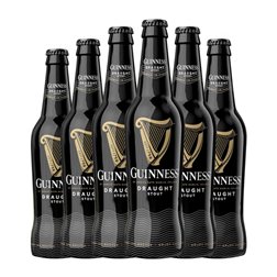 Cerveza Guinness Original, Draught — De Barril, Stout Botellín Tercio 33 cl (Caja de 6 unidades)