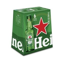 Heineken Beer Bottle 25 cl Pack 6