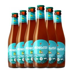 Cerveza Huyghe Mongozo Botellín Tercio 33 cl Coconut — Coco (Caja de 6 unidades)