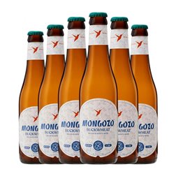 Cerveza Huyghe Mongozo Buckwheat Blanche — Blanca Botellín Tercio 33 cl Wheat — Trigo (Caja de 6 unidades)