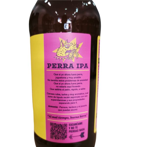 Bière IPA 'Yakka' de Perra-lateral