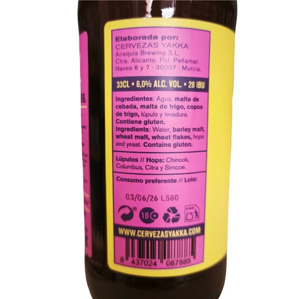 Bière IPA 'Yakka' de Perra-trasera