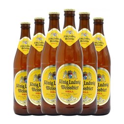 Cerveza Konig Ludwig Hell — Rubia Botella Medium 50 cl (Caja de 6 unidades)