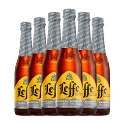 Cerveza Leffe Blonde — Rubia Botellín Tercio 33 cl 0.0 Cero Cero Sin Alcohol (Caja de 6 unidades)