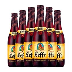 Cerveza Leffe Negra Dark Ale — Oscura Botellín Tercio 33 cl (Caja de 6 unidades)