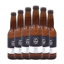 Cerveza Mad City Botellín Tercio 33 cl (Caja de 6 unidades)
