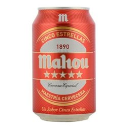 Cerveza Mahou 5 estrellas unidad lata 33 cl (envío solamente comunidad de Madrid)