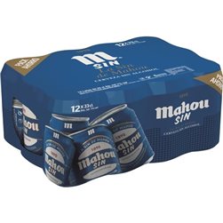 Bière Mahou SANS pack 12 unités boîte 33cl (livraison uniquement à la communauté de Madrid)