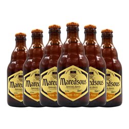 Cerveza Abbaye de Maredsous Blonde — Rubia Botellín Tercio 33 cl (Caja de 6 unidades)