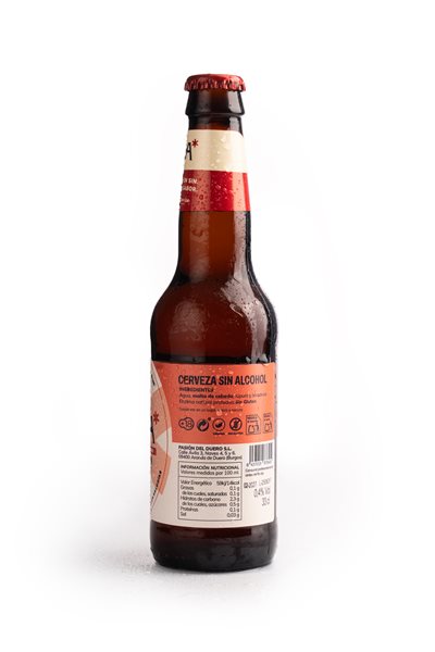 Cerveza Mica Tradición - Pack 6 x bot. 33 cl. Cerveza Tostada Sin Alcohol (0,4% alc. vol.), Sin Gluten, Sin Filtrar y Baja en Calorías.-lateral