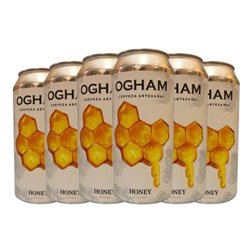 Cerveza Ogham Artesanal Lata Medium 50 cl Honey — Miel (Caja de 6 unidades)