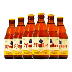 Cerveza Saint Feuillien Blonde — Rubia Botellín Tercio 33 cl (Caja de 6 unidades)